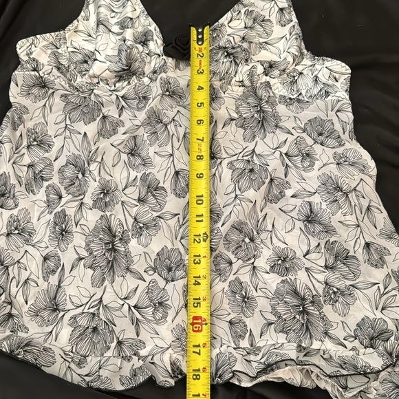 Cinemaetoile - Underwire Seductive Wear Babydoll Cami Sheer blk/wht floral top - Picture 7 of 7